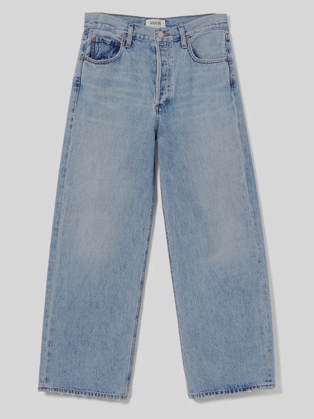 AGOLDE Ren Wide Leg Jeans in Disclosure Light Wash Relaxed Size 28 - Picture 2 of 6